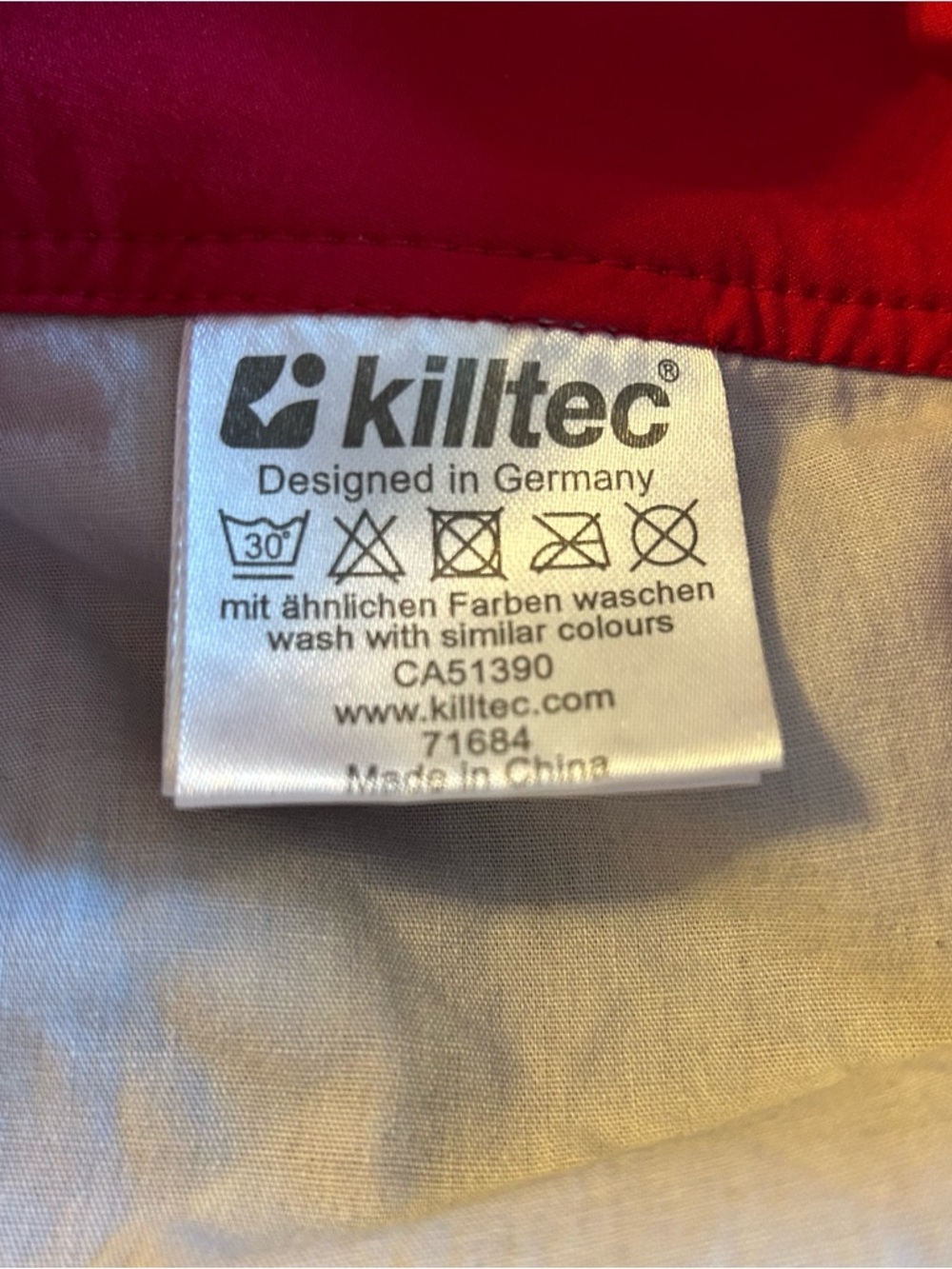 Killtec red long shorts size 16 stretch hiking gorpcore outdoors - Picture 4 of 9
